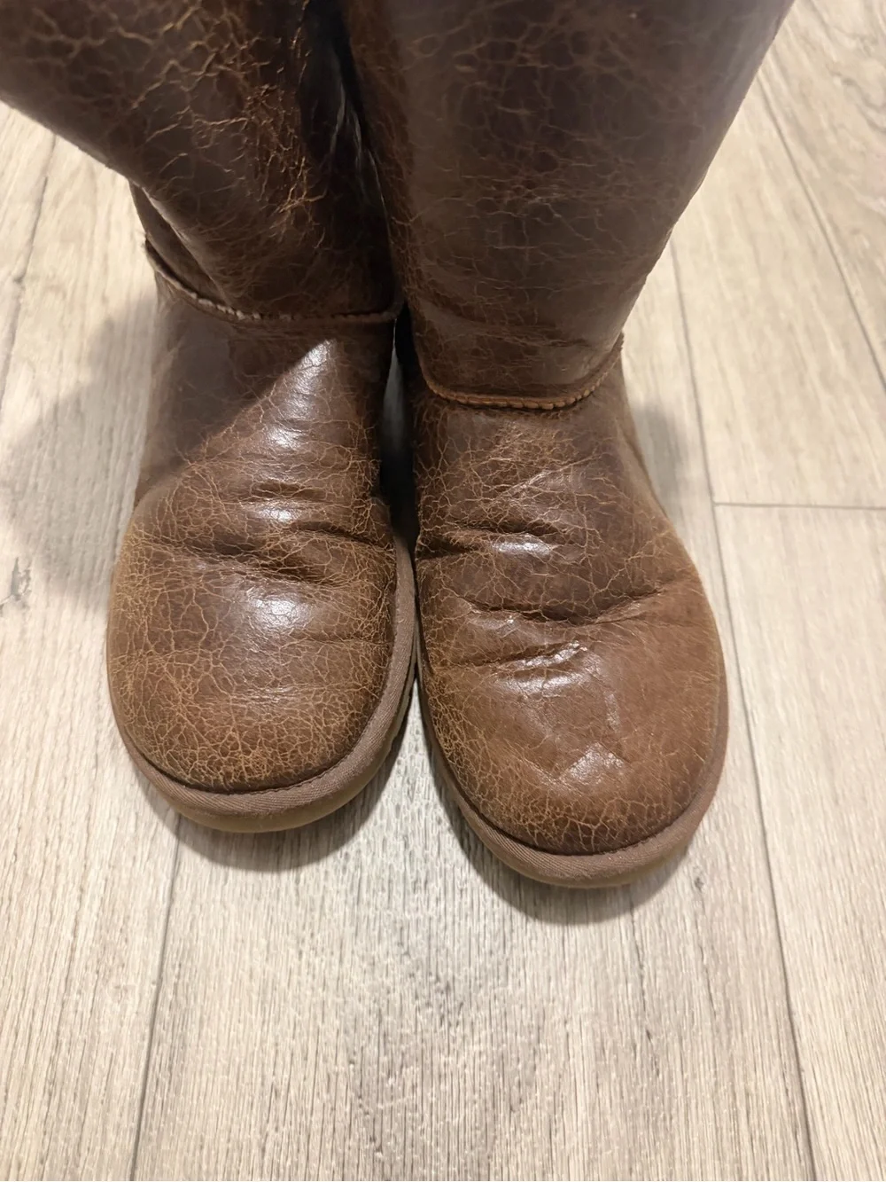 UGG Chestnut leather Shearling Mid-Calf Boot